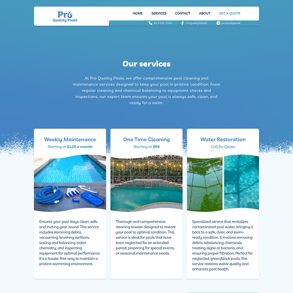 Service page