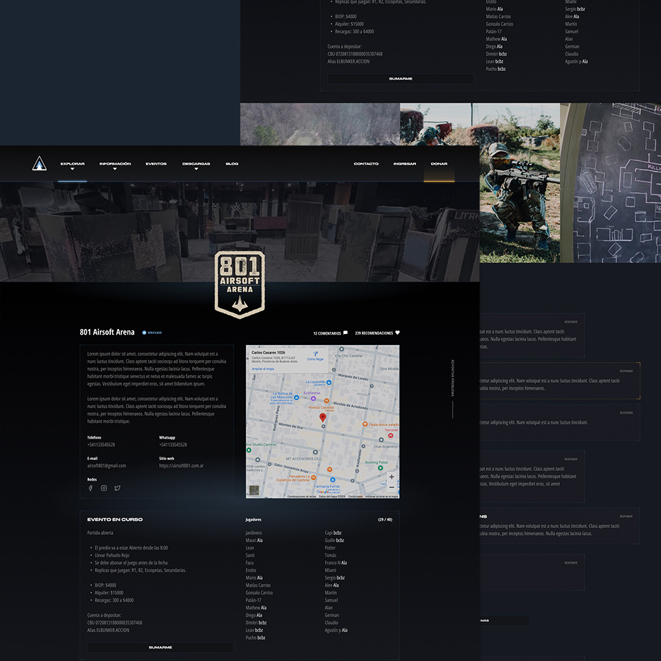 Playground profile page