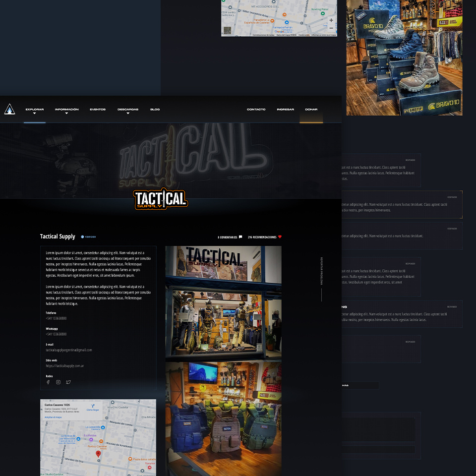 Store profile page